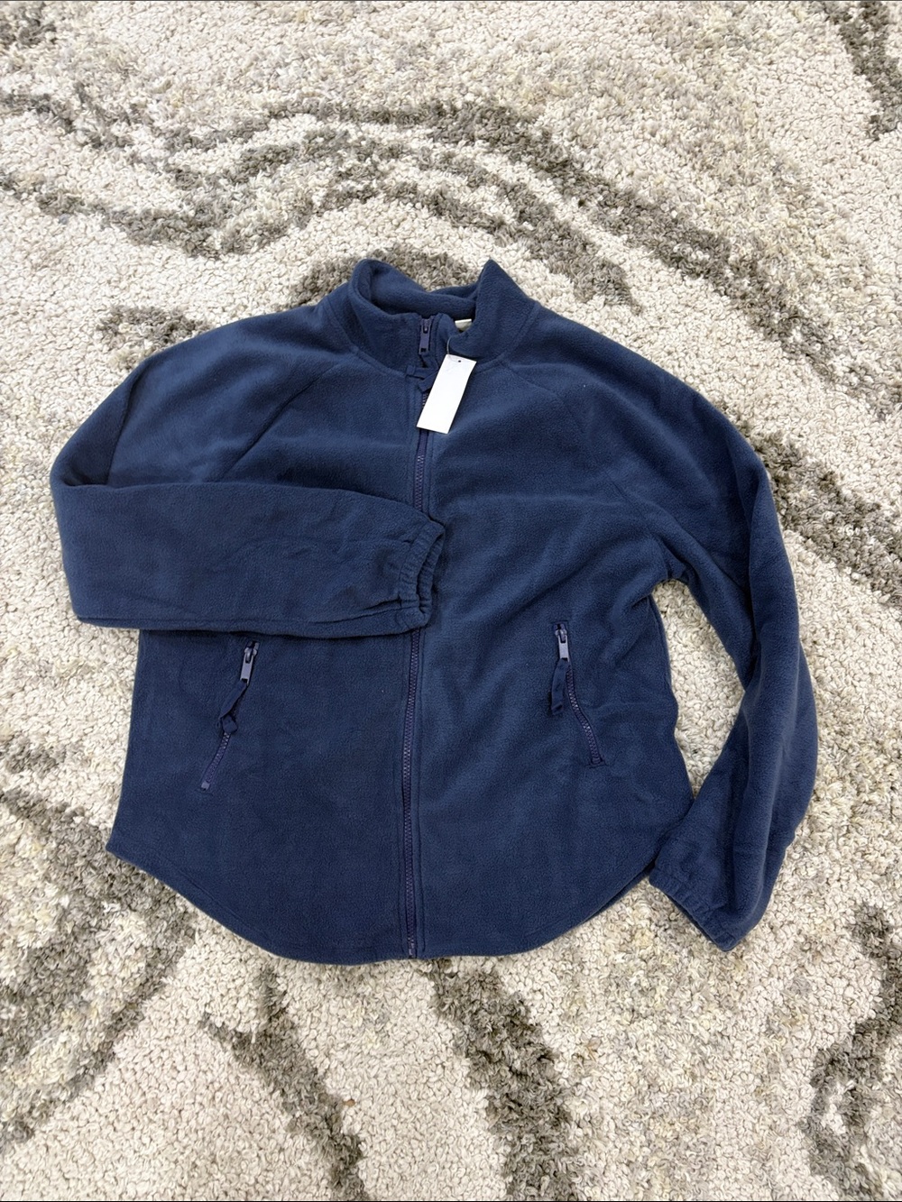 Navy Full-Zip Fleece Jacket